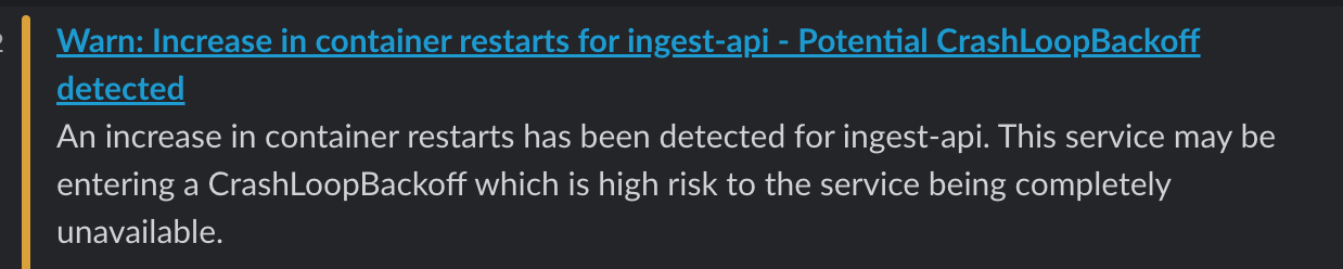 Event API crashloops